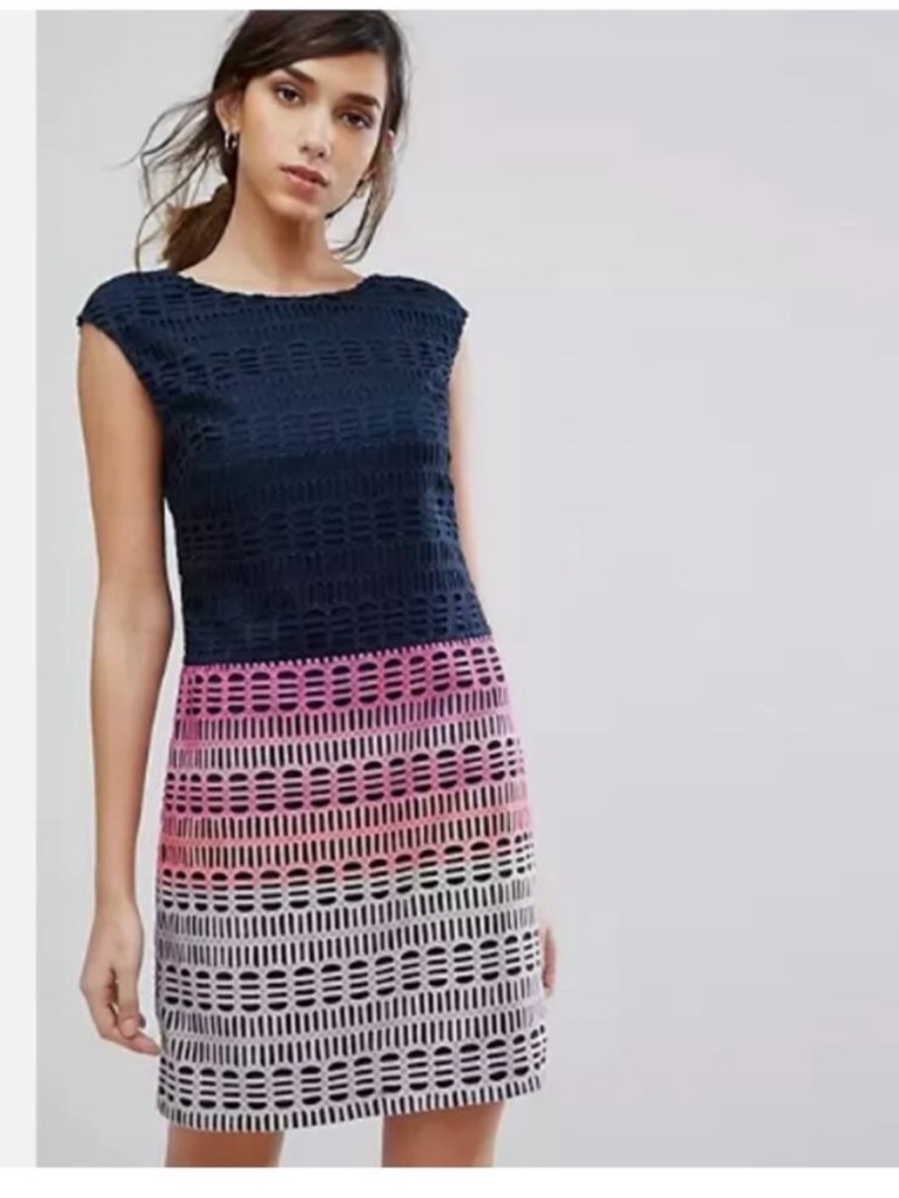 Ted Baker Dahil Marina Mosaic Lace Tunic Dress Size 4 NWT